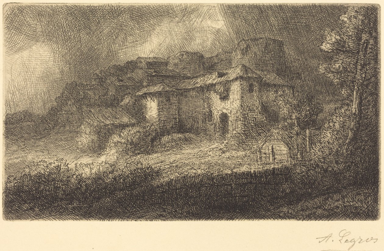 Linnan rauniot tekijältä Alphonse Legros