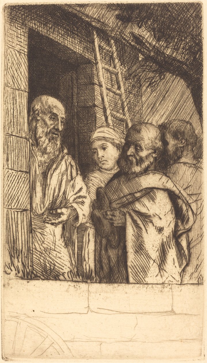 Pyhät Pietari ja Paavali Bonhomme Miseren ovella tekijältä Alphonse Legros