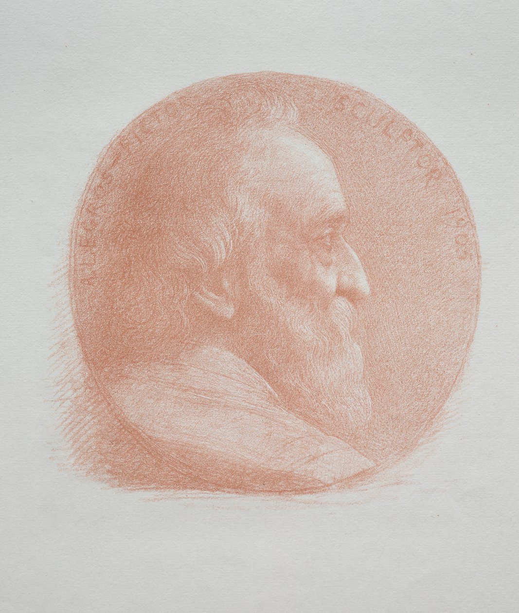Omakuva, mitali nro 2 11. kilpi. tekijältä Alphonse Legros