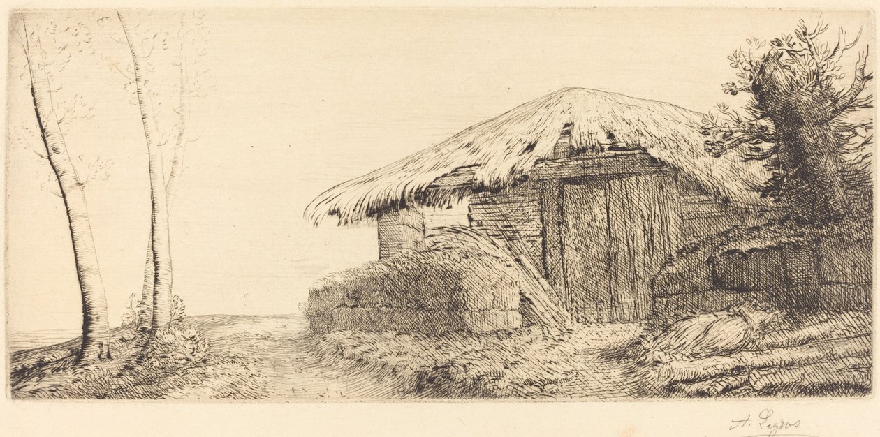 Paimenkota rinteessä tekijältä Alphonse Legros