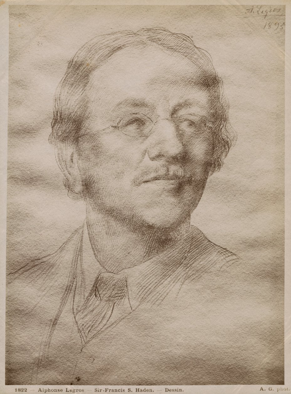 Sir Francis Seymour Haden Junior, 1895 (kultakärki paperille) (ks. myös 414598). tekijältä Alphonse Legros