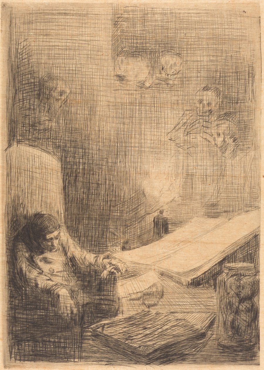 Nukkuva tutkija tekijältä Alphonse Legros
