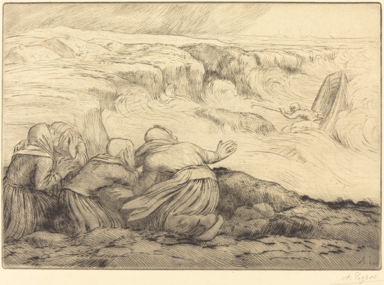 Pieni vene vaarassa Barque en peril. tekijältä Alphonse Legros