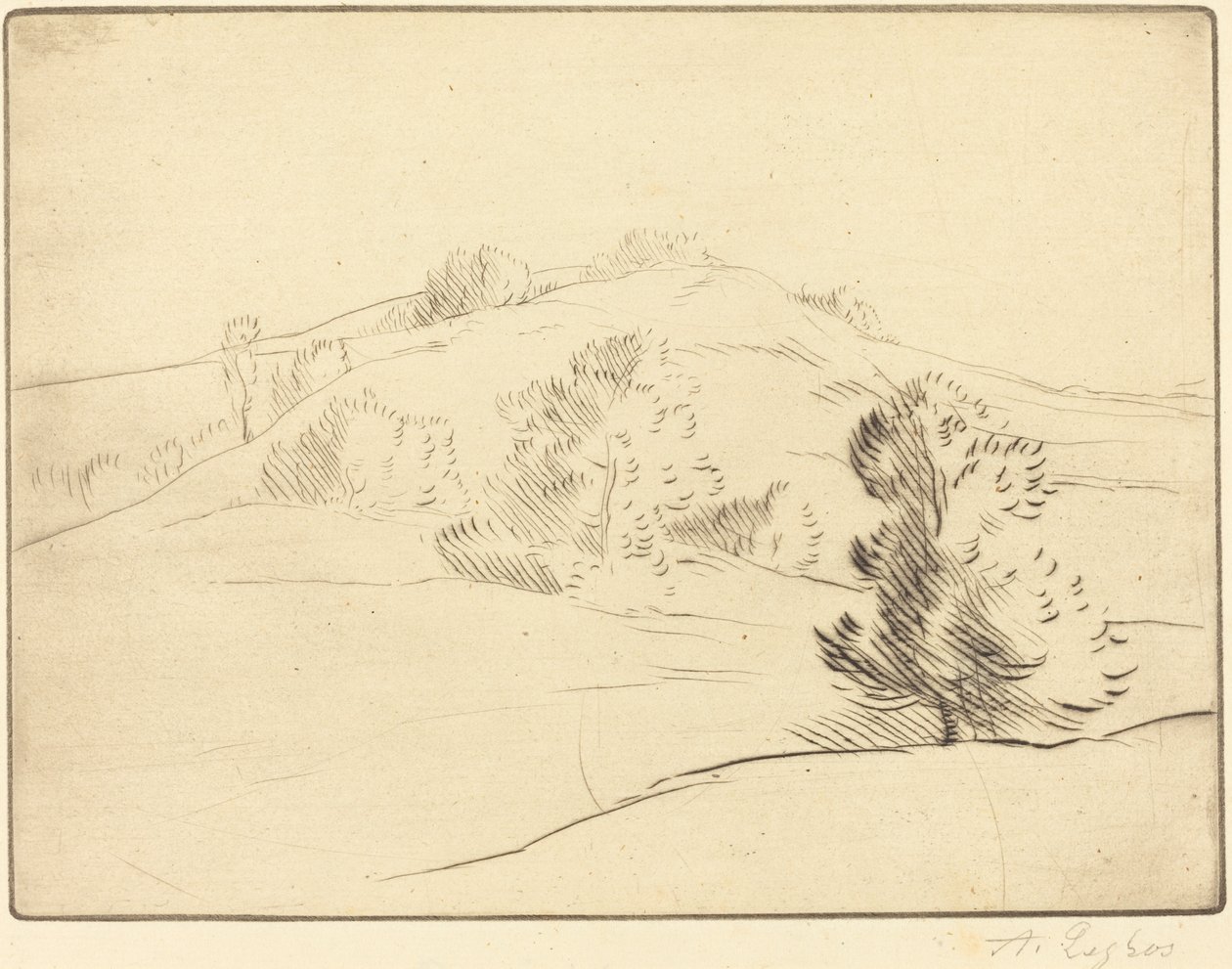 Pieni kukkula (Le coteau) tekijältä Alphonse Legros