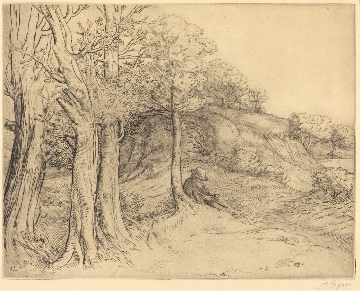 Yksinäisyys (Yksinäisyys (Maisema)) tekijältä Alphonse Legros