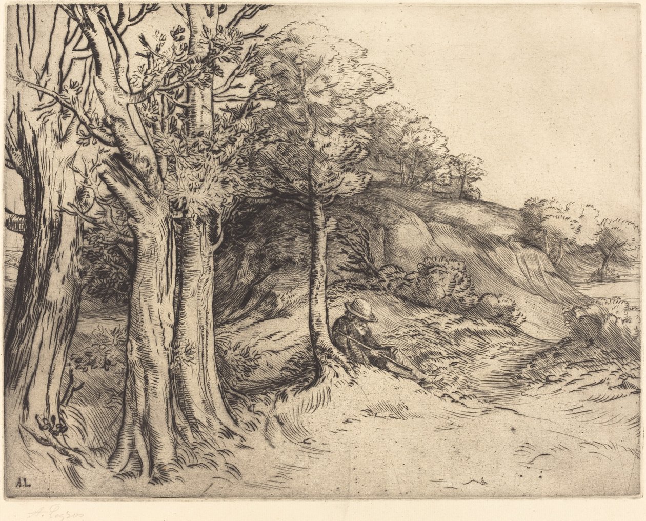 Yksinäisyys Yksinäisyys Maisema. tekijältä Alphonse Legros