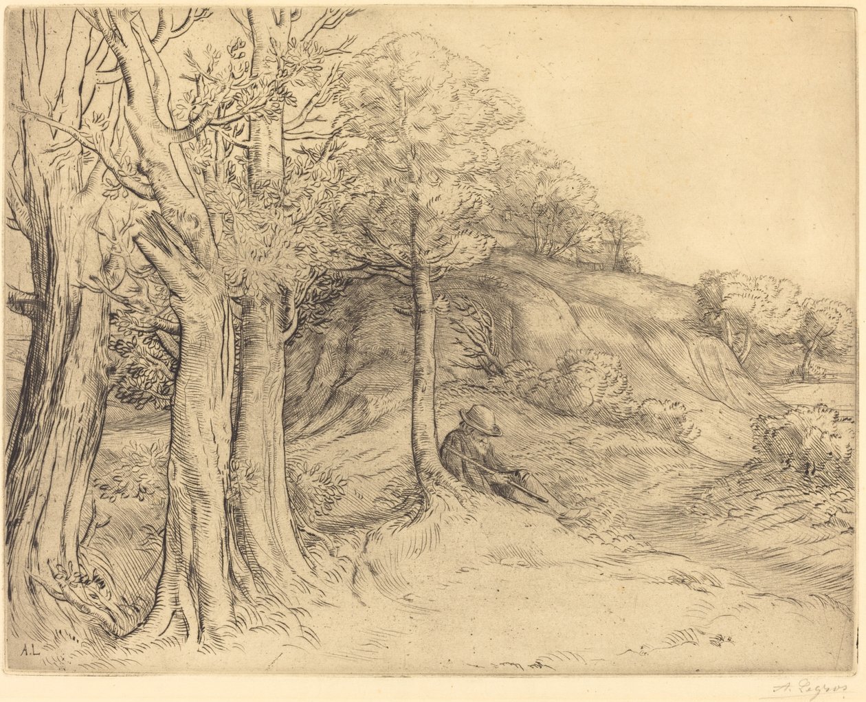 Yksinäisyys Yksinäisyys Maisema. tekijältä Alphonse Legros