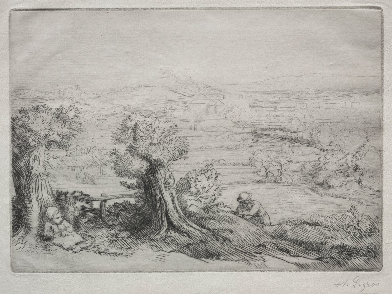 Matkamuisto laaksosta Burgundiassa tekijältä Alphonse Legros
