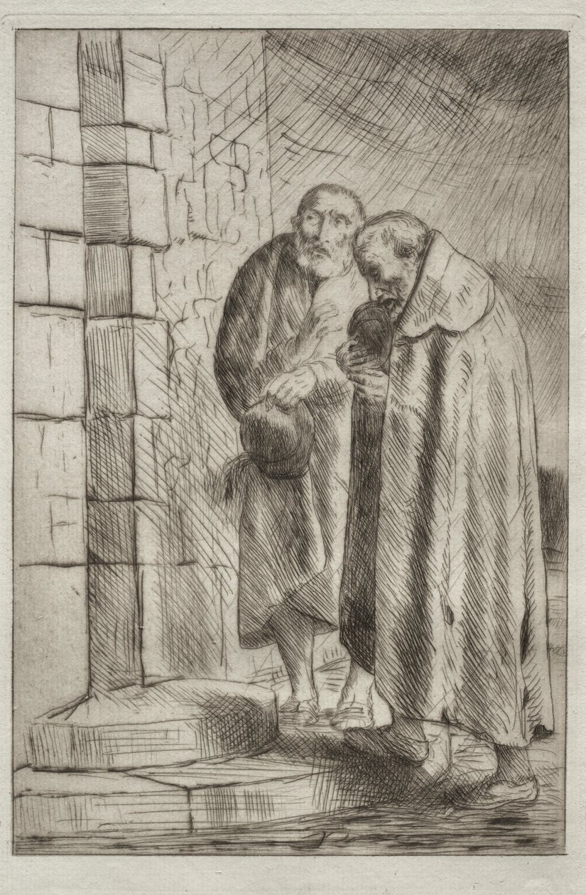 St. Pierre ja St. Paul herra Richardin portilla. tekijältä Alphonse Legros