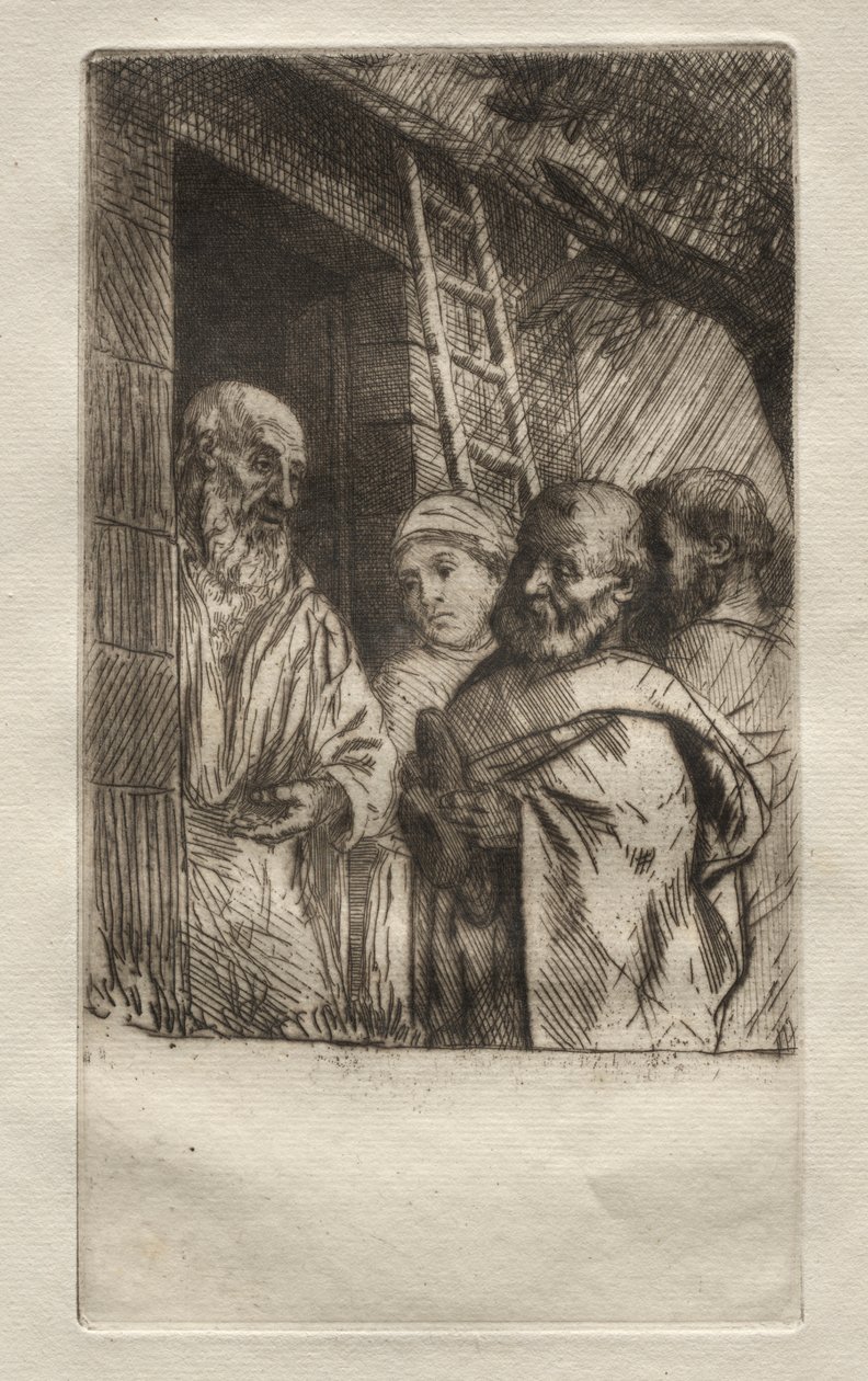 Pyhä Pietari ja Paavali Bonhomme Misèren portilla tekijältä Alphonse Legros