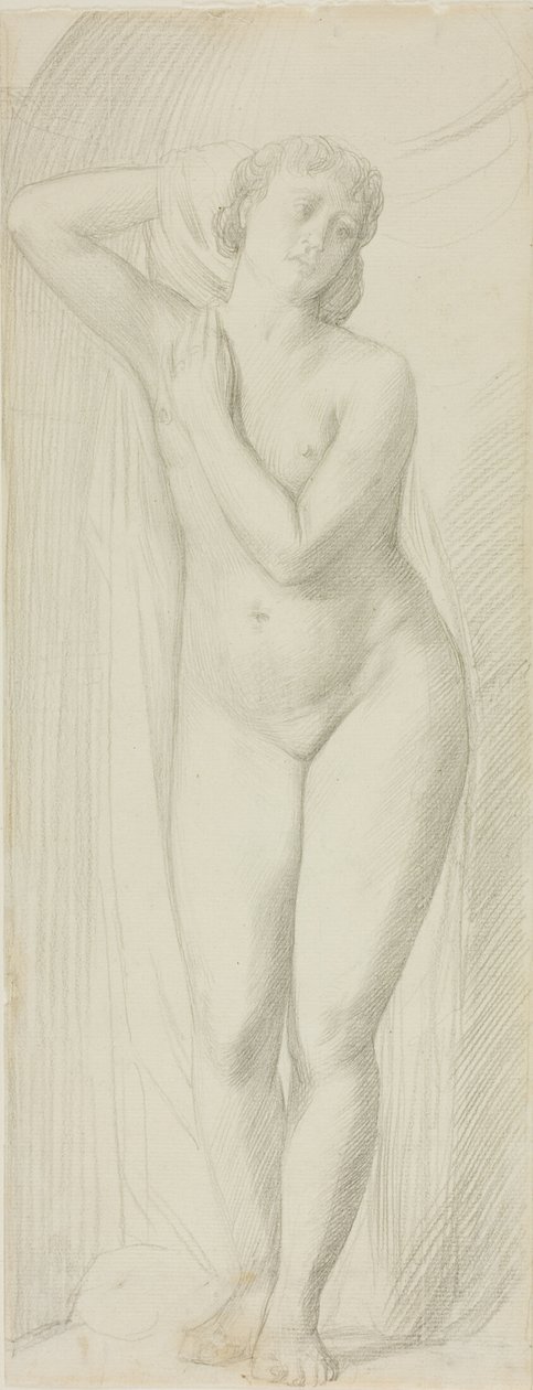 Seisova naisalastonkuva tekijältä Alphonse Legros