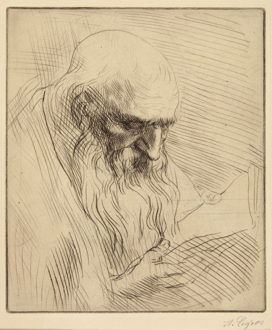 Tutkimus lukevasta vanhasta miehestä tekijältä Alphonse Legros