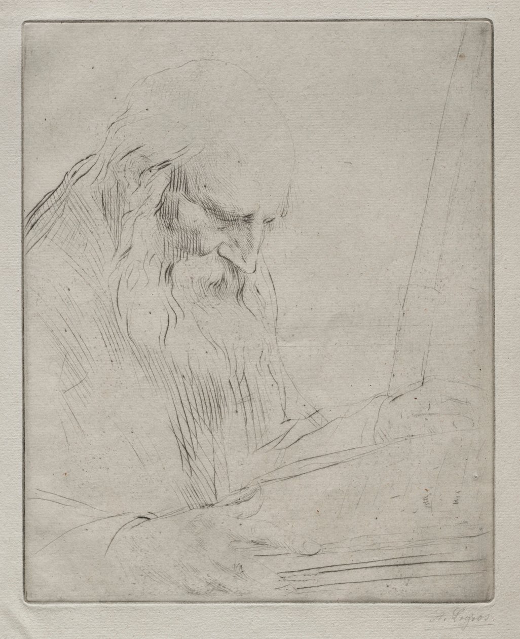 Tutkimus lukevasta miehestä. tekijältä Alphonse Legros