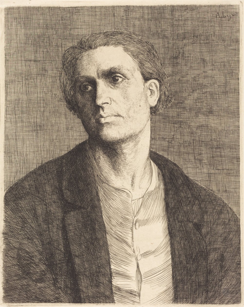 Tutkimus miehen päästä (Etude de tête d’homme) tekijältä Alphonse Legros