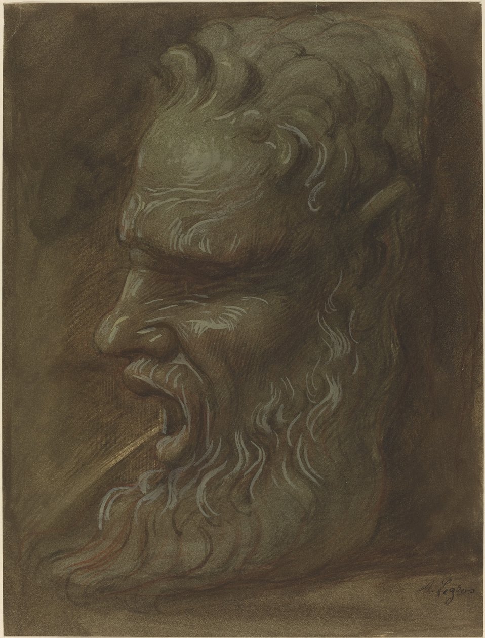 Maskin tutkimus. tekijältä Alphonse Legros