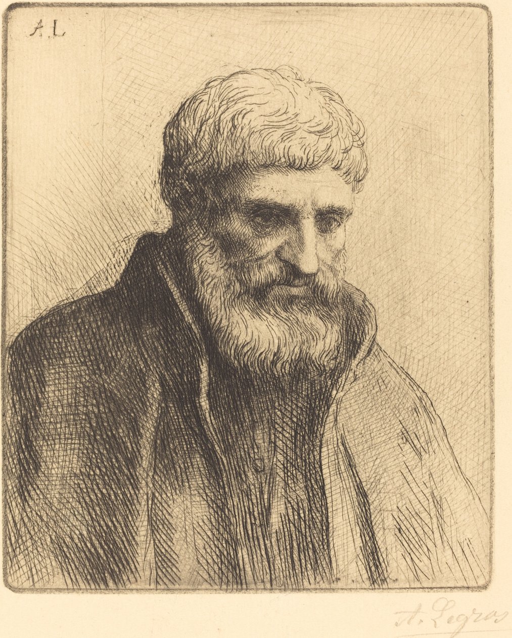 Tutkimus vanhasta miehestä (Etude de vieillard) tekijältä Alphonse Legros