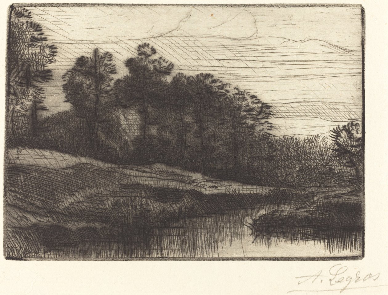 Auringonlasku (ilta (auringonlasku)) tekijältä Alphonse Legros
