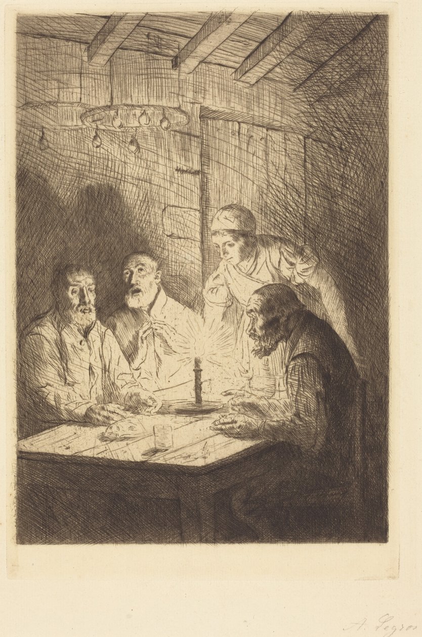 Illallinen köyhyyden luona tekijältä Alphonse Legros