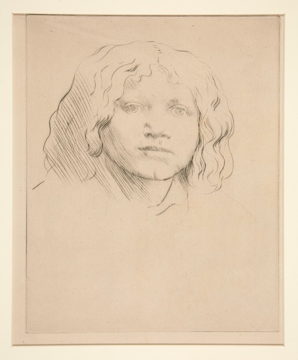 Italialaisen lapsen pää tekijältä Alphonse Legros