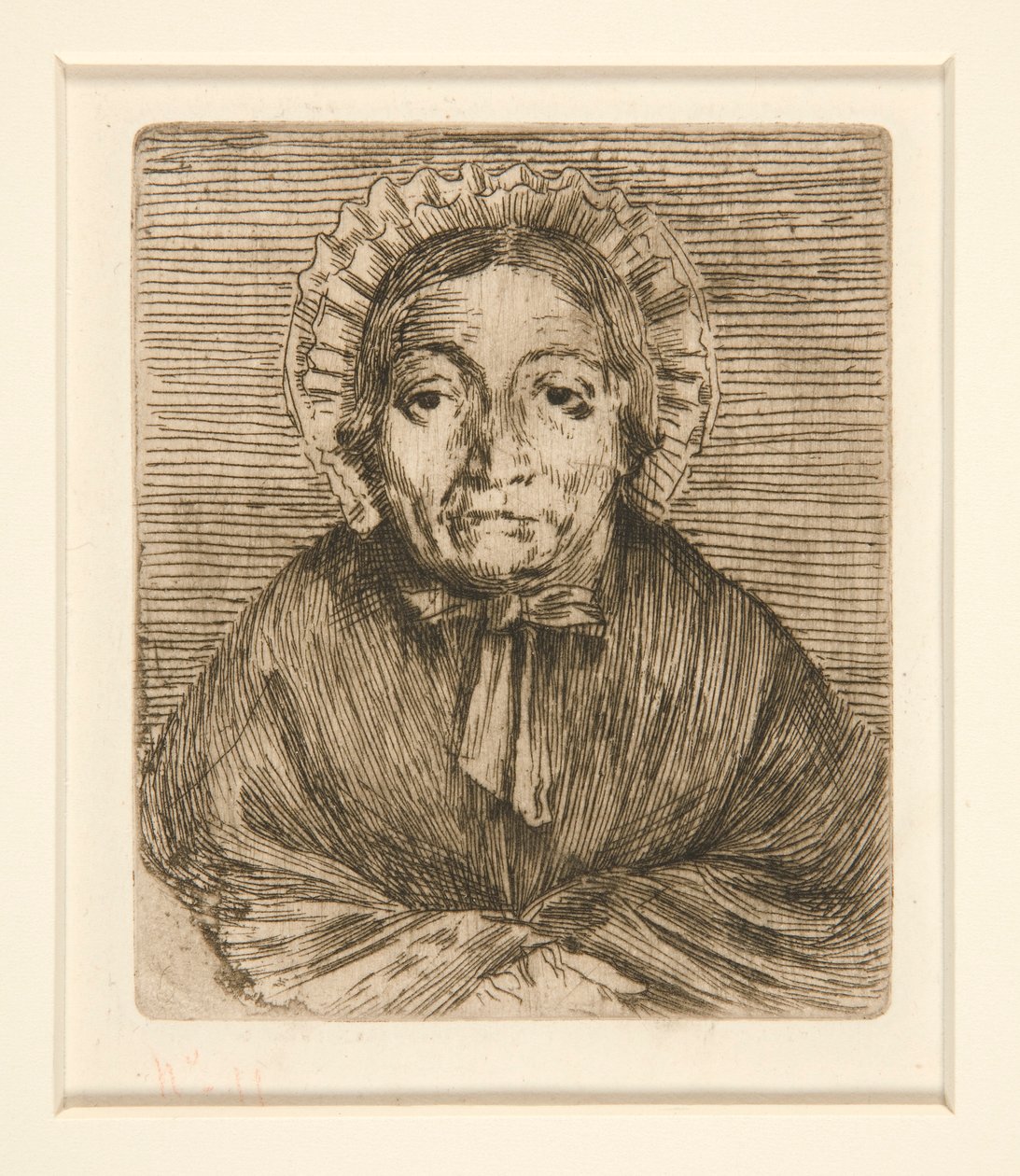 Vanhan naisen pää tekijältä Alphonse Legros