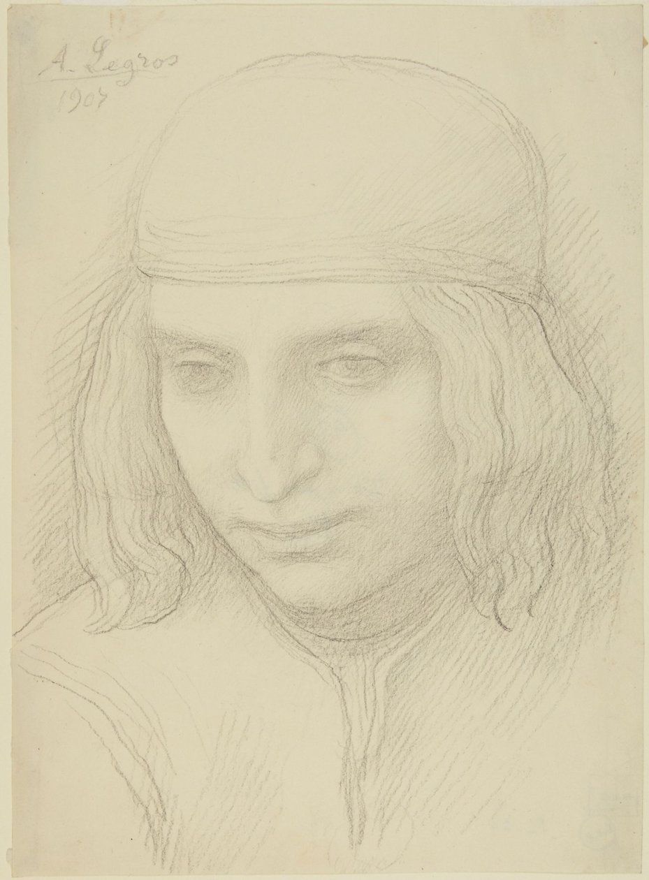 Nuoren tytön pää tekijältä Alphonse Legros