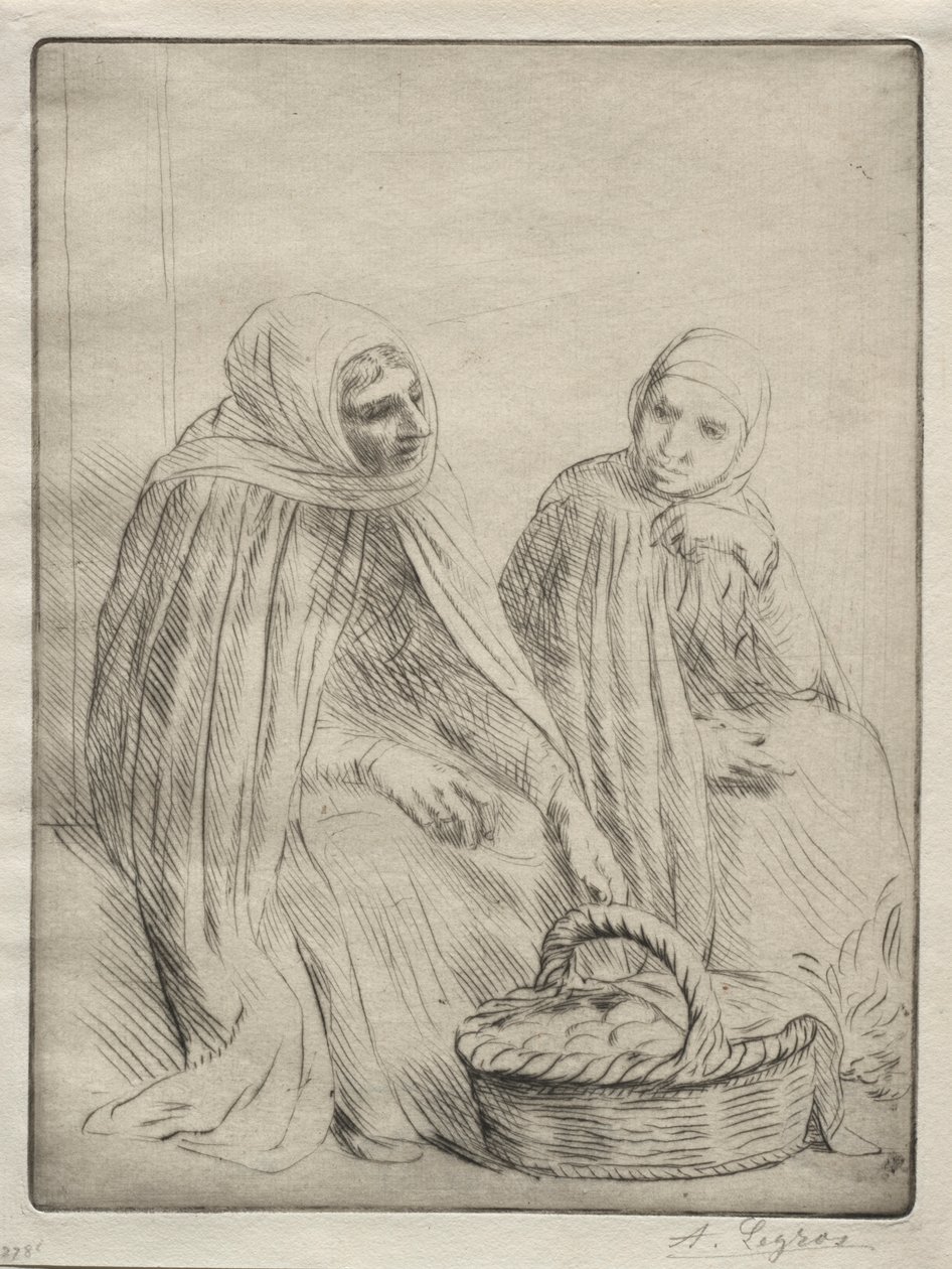 Munakauppiaiden ensimmäinen lautanen. tekijältä Alphonse Legros