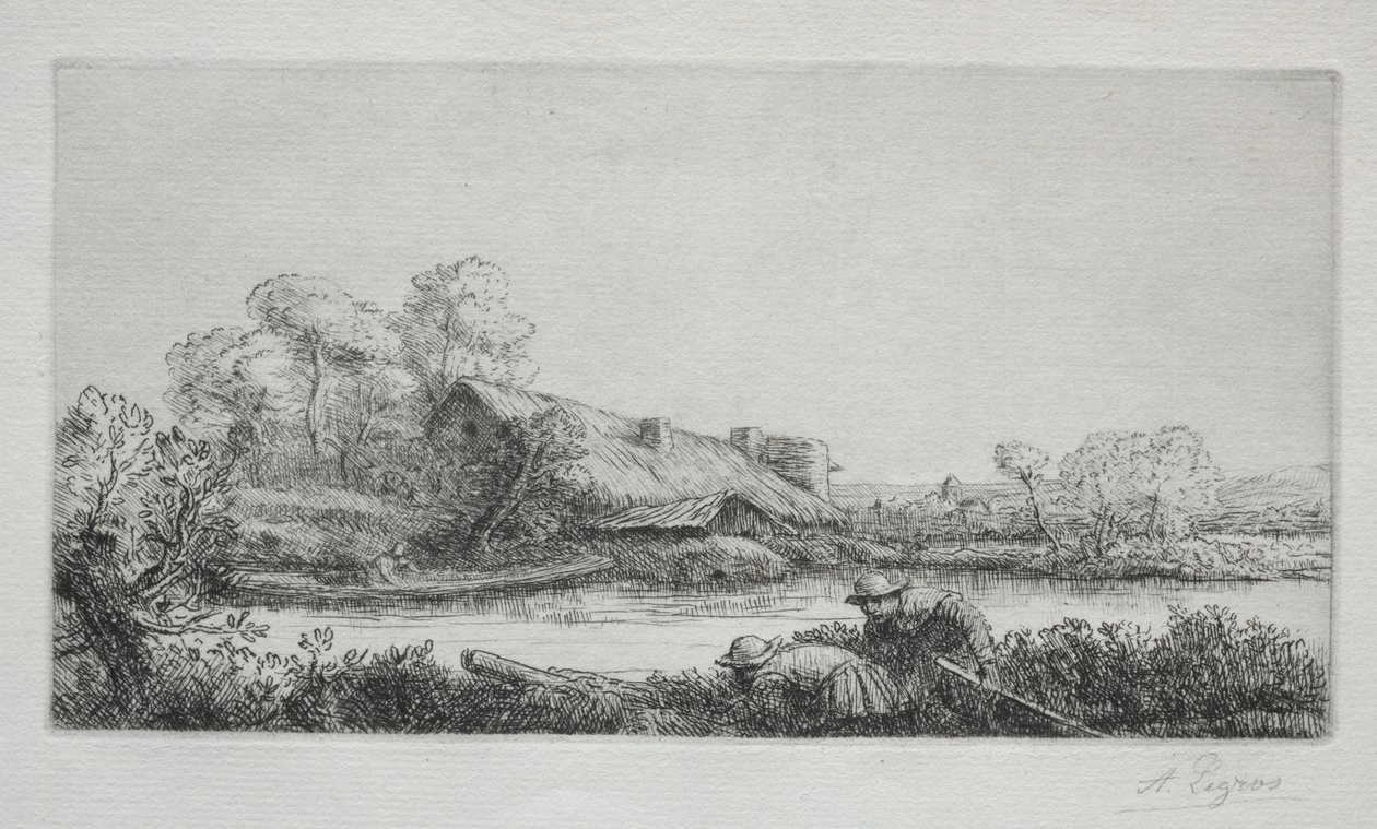 Maatila joella (La Ferme Sur La Rivière: Iltaefekti) tekijältä Alphonse Legros