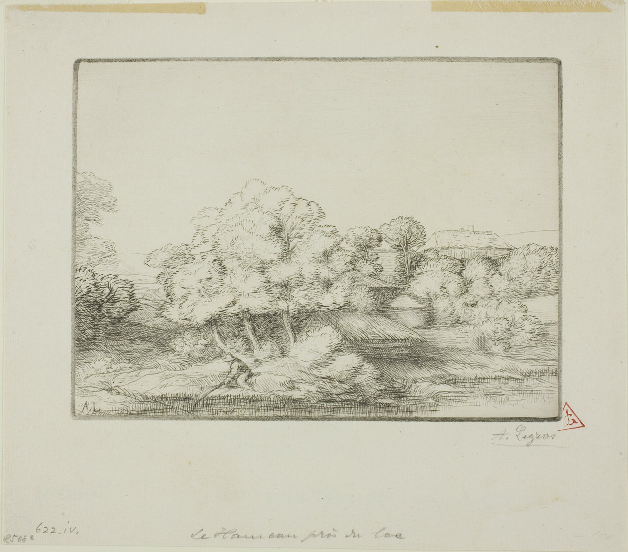 Hamlet järven rannalla tekijältä Alphonse Legros