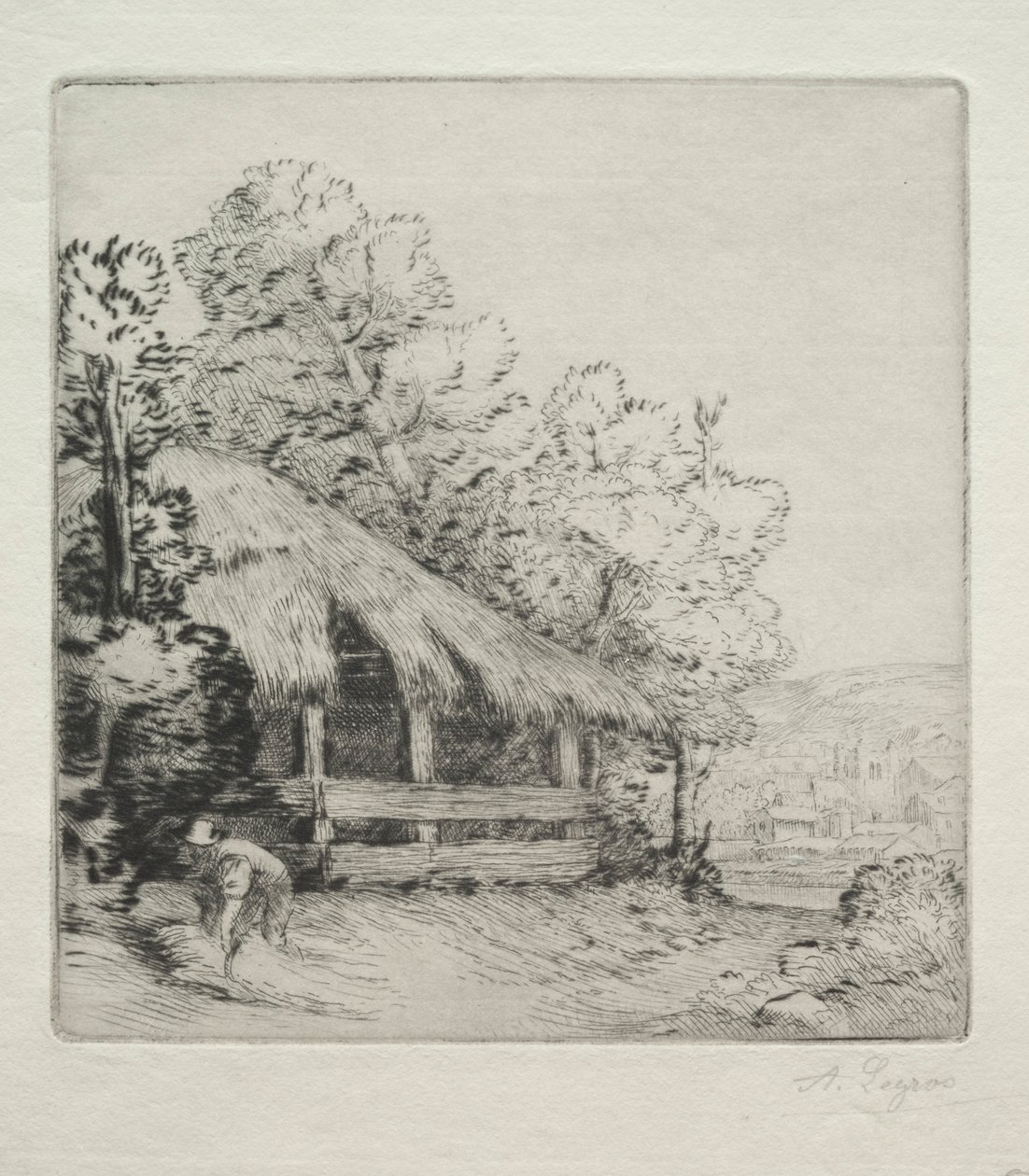 Pieni aita Le Petit Hangar. tekijältä Alphonse Legros