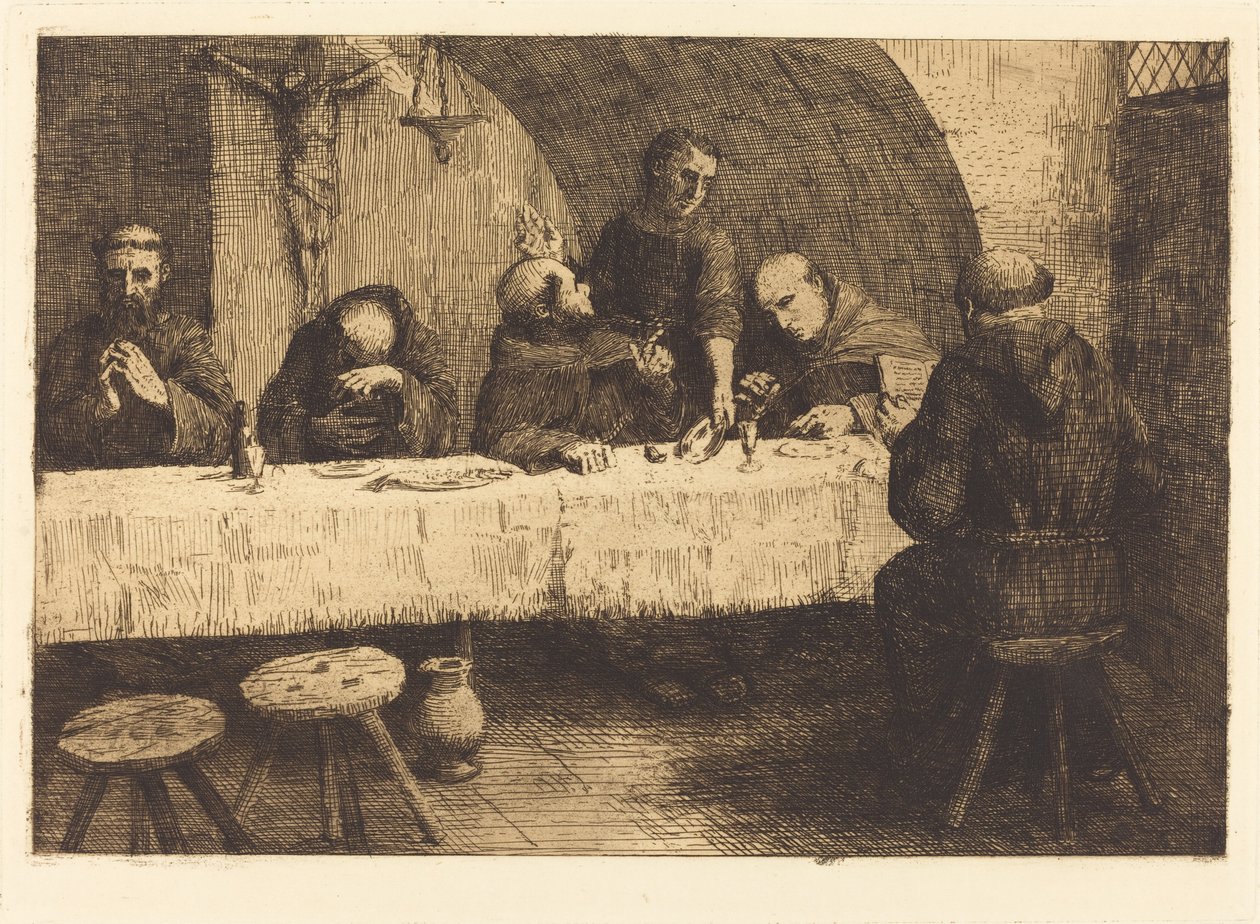 Ruokasali (Le refectoire) tekijältä Alphonse Legros
