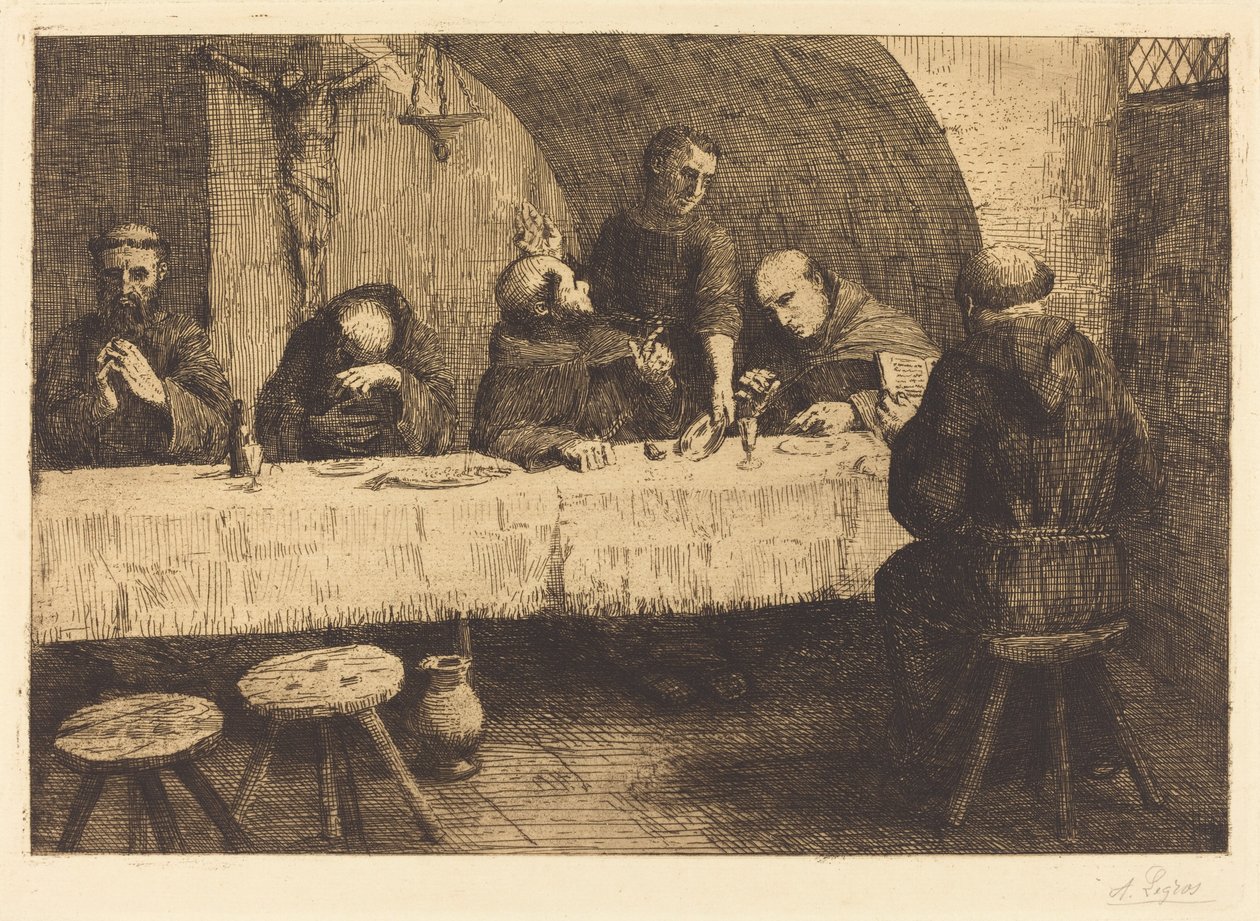 Ruokasali (Le refectoire) tekijältä Alphonse Legros