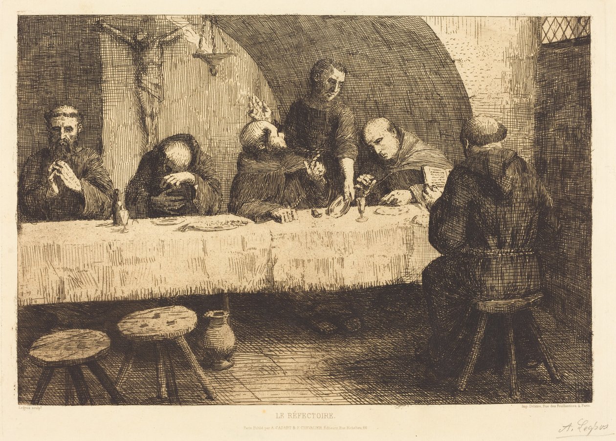 Ruokasali (Le refectoire) tekijältä Alphonse Legros