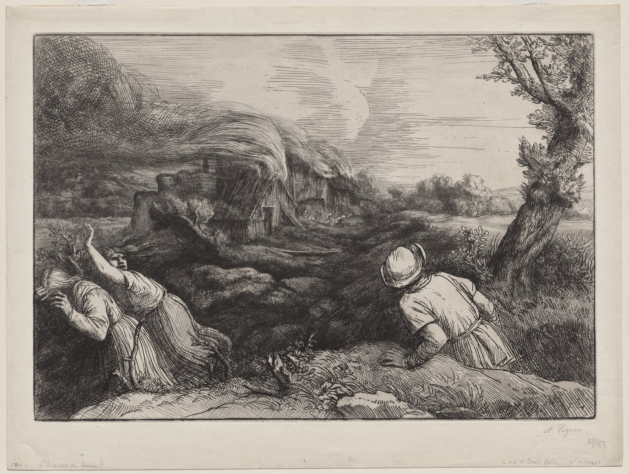 Kylä liekeissä tekijältä Alphonse Legros