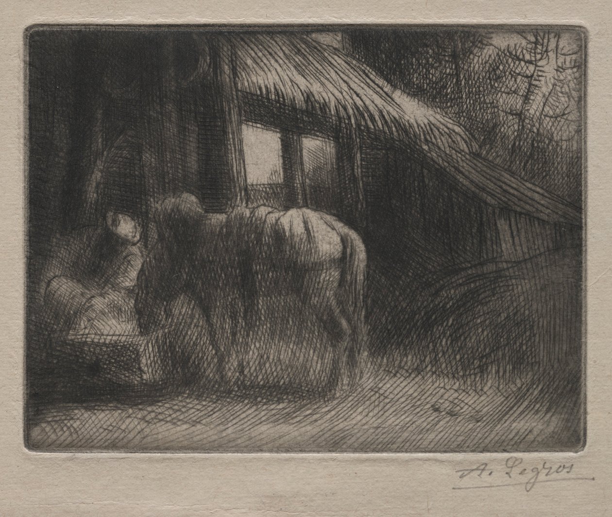Kastelupaikka 2. lautanen. tekijältä Alphonse Legros