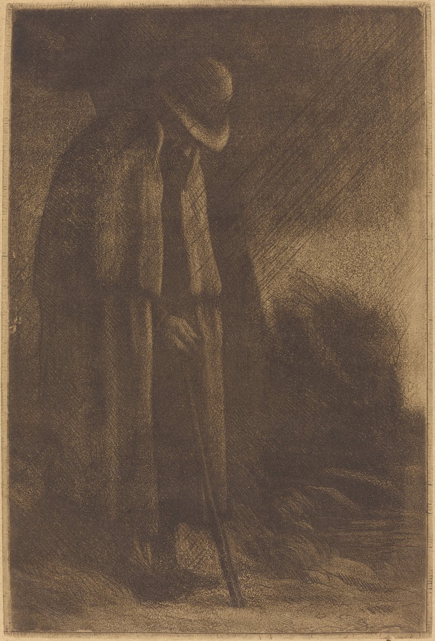 Matkustaja turvassa Matkustaja hakeutuu suojaan. tekijältä Alphonse Legros