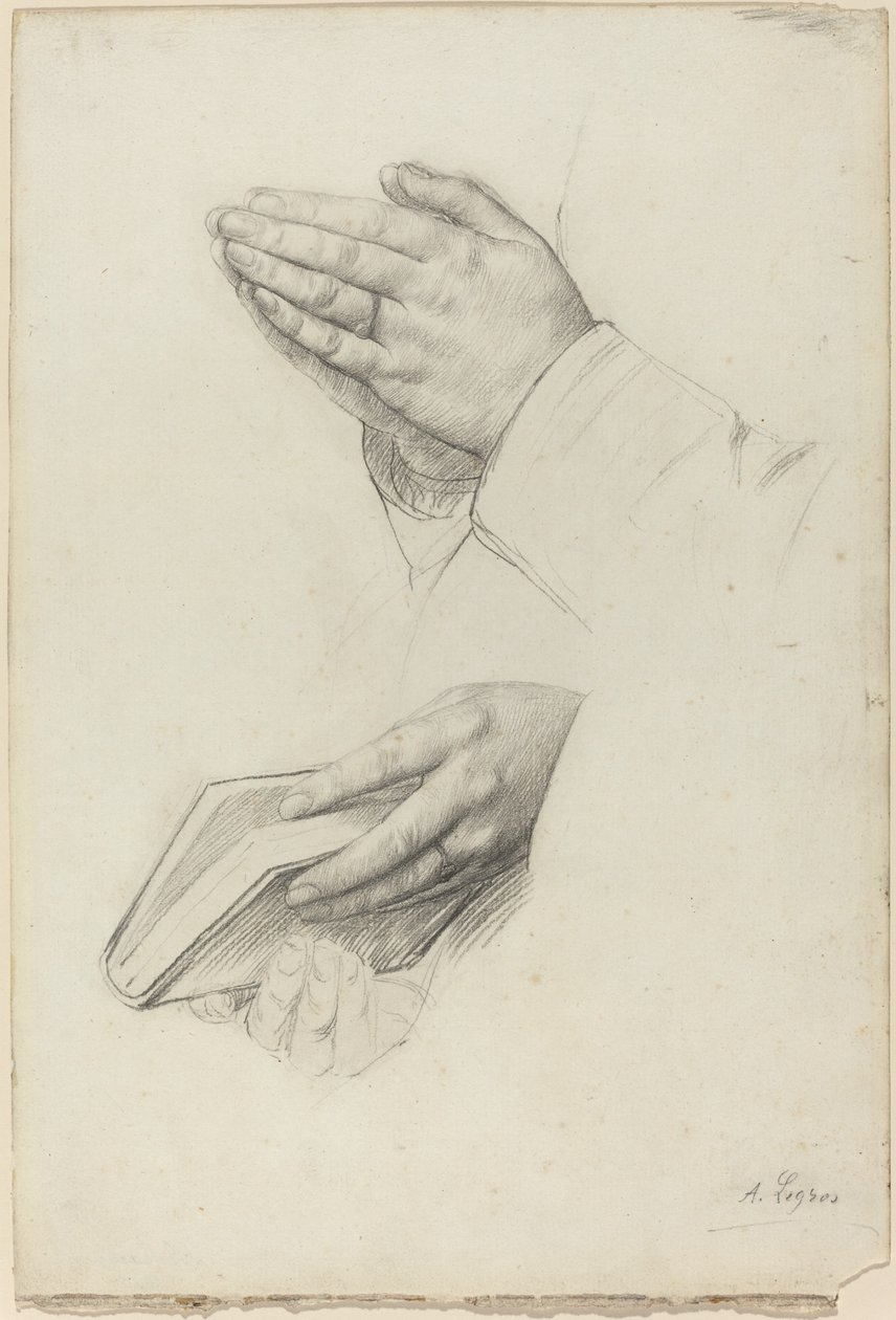 Kaksi käsien tutkimusta. tekijältä Alphonse Legros