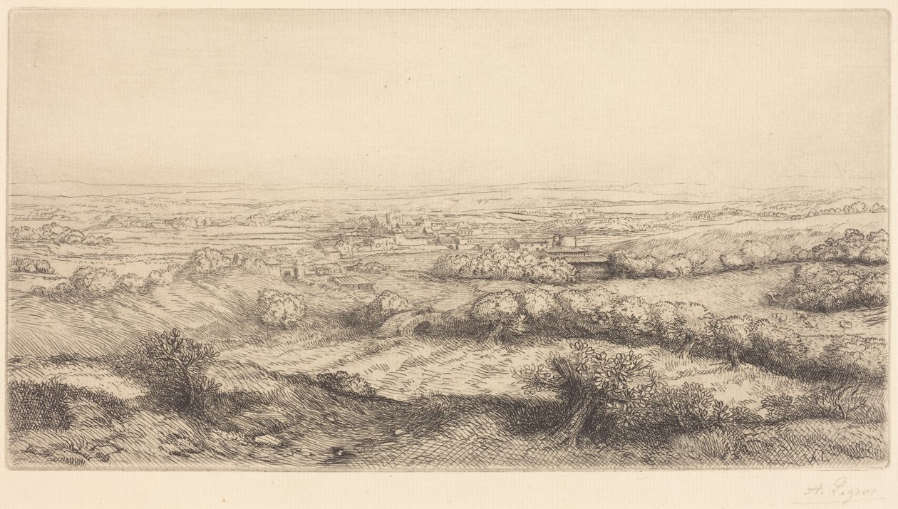 Laakso Burgundiassa (Une vallée en Bourgogne) tekijältä Alphonse Legros