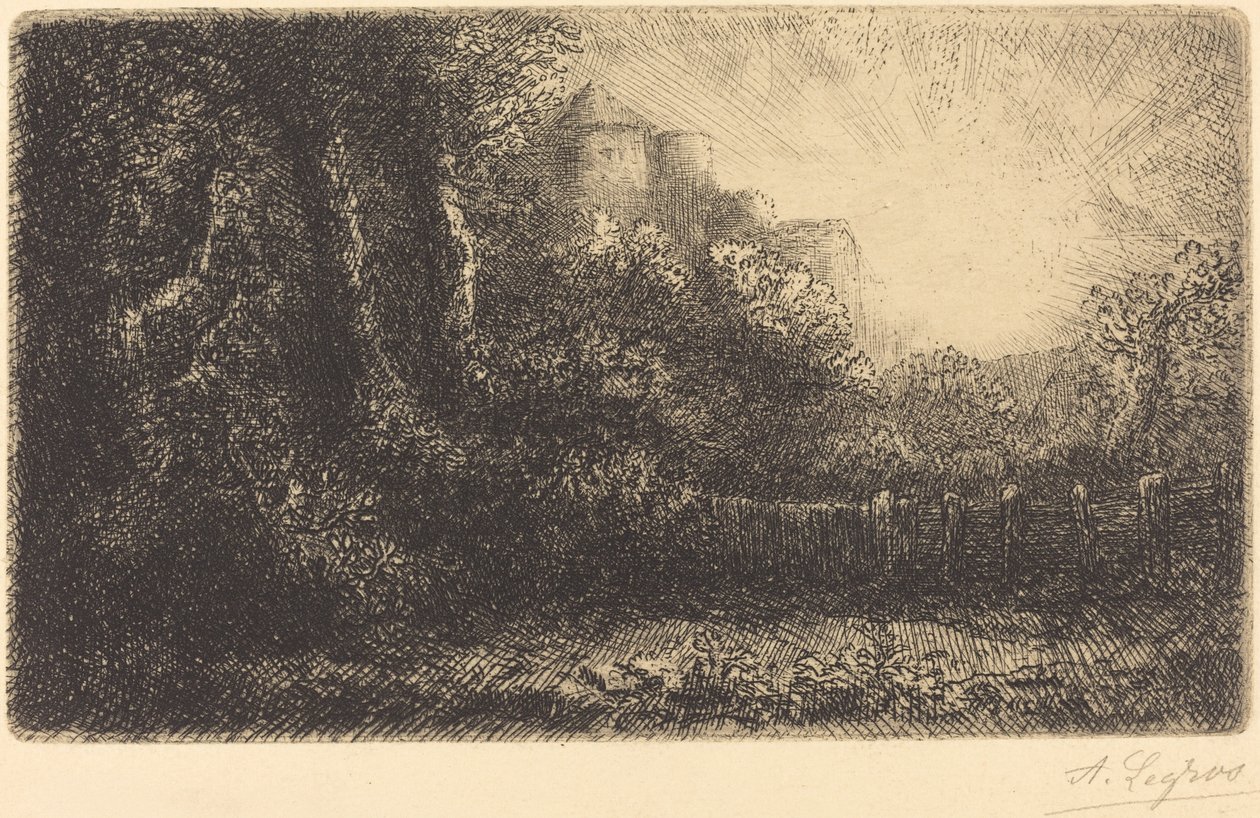 Näkymä linnalle (Chateau de Poillet) tekijältä Alphonse Legros