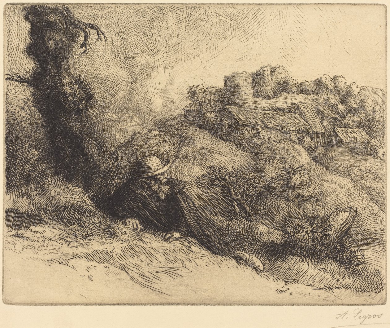 Näkymä linnasta (Château des Revenants) tekijältä Alphonse Legros