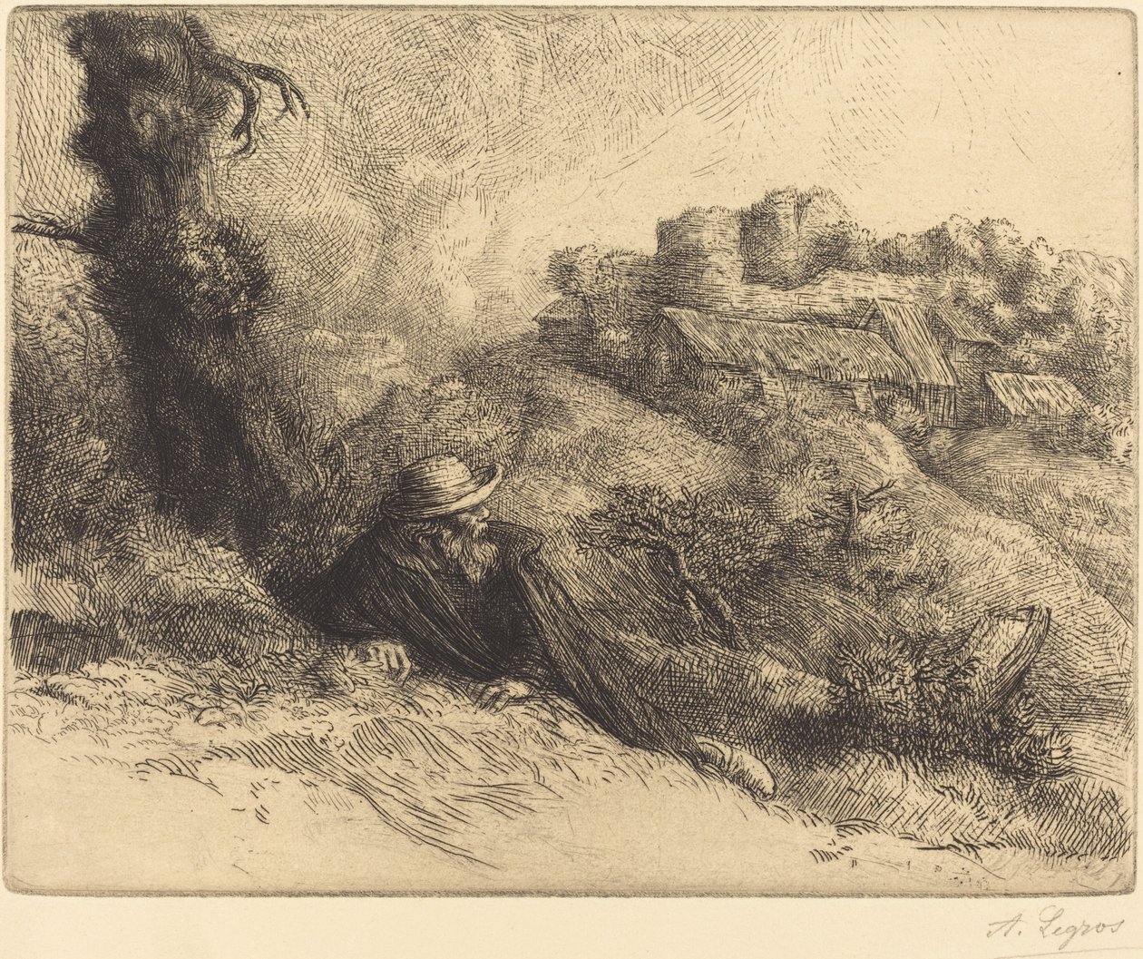 Näkymä Chateau Chateau des Revenantsista. tekijältä Alphonse Legros
