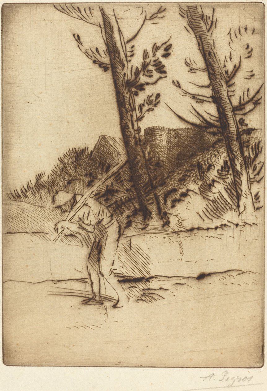 Näkymä maatilalle (La ferme des Bordes) tekijältä Alphonse Legros