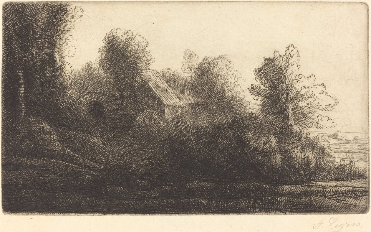 Näkymä maatilalle, 2. kilpi tekijältä Alphonse Legros