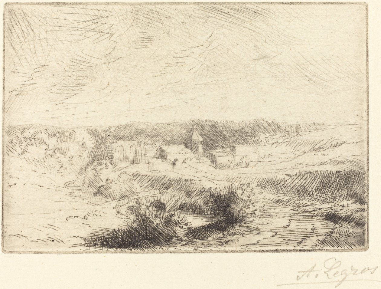 Wimillen kylä, lähellä Boulognea (Village de Wimille, pres Boulogne) tekijältä Alphonse Legros