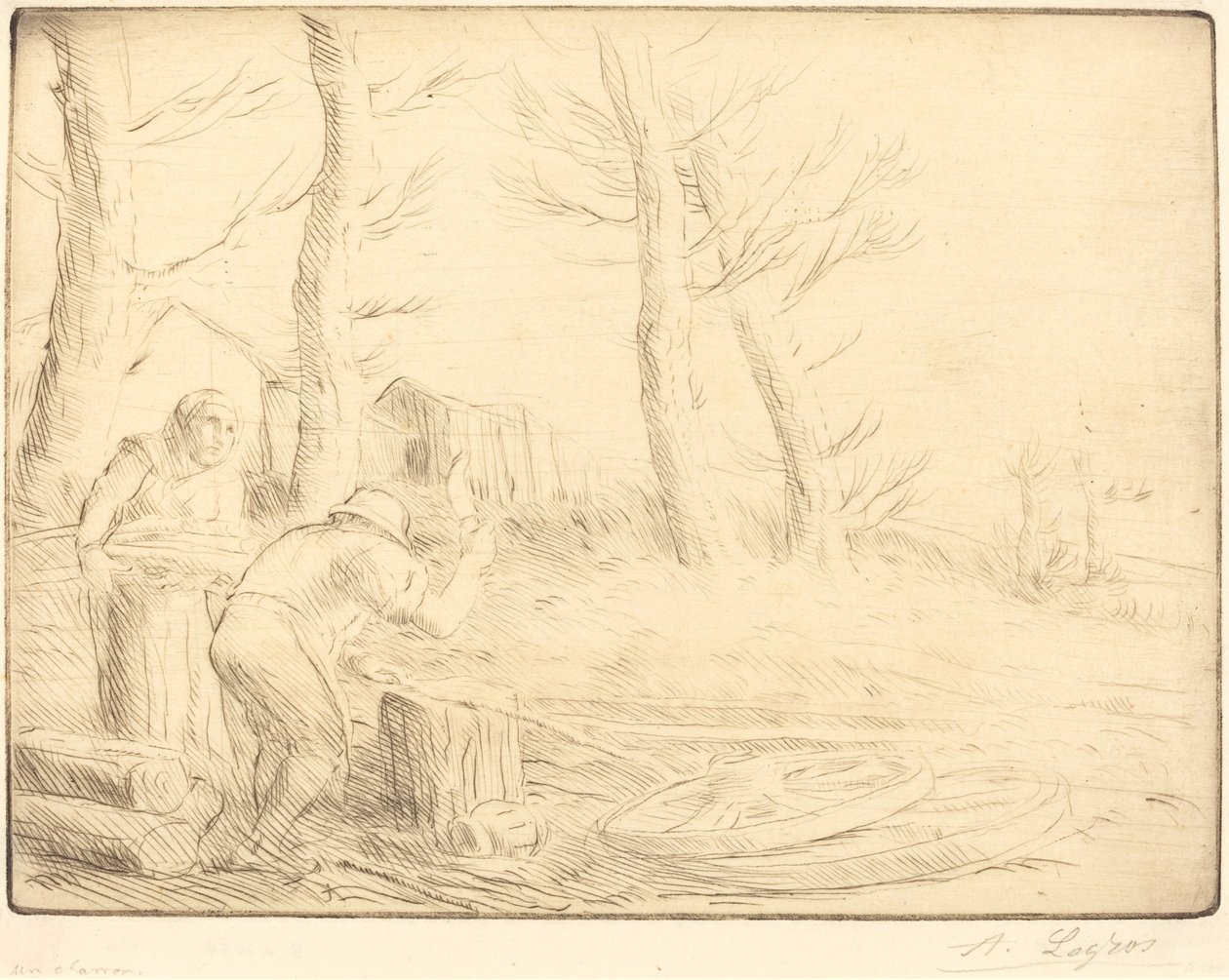 Pyöräntekijä Un charron. tekijältä Alphonse Legros