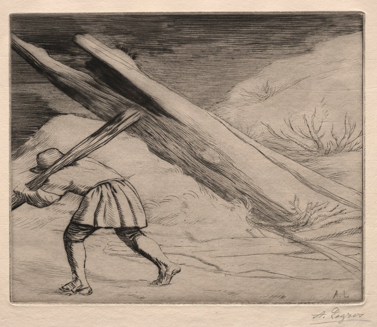 Talvi 1. lautanen. tekijältä Alphonse Legros