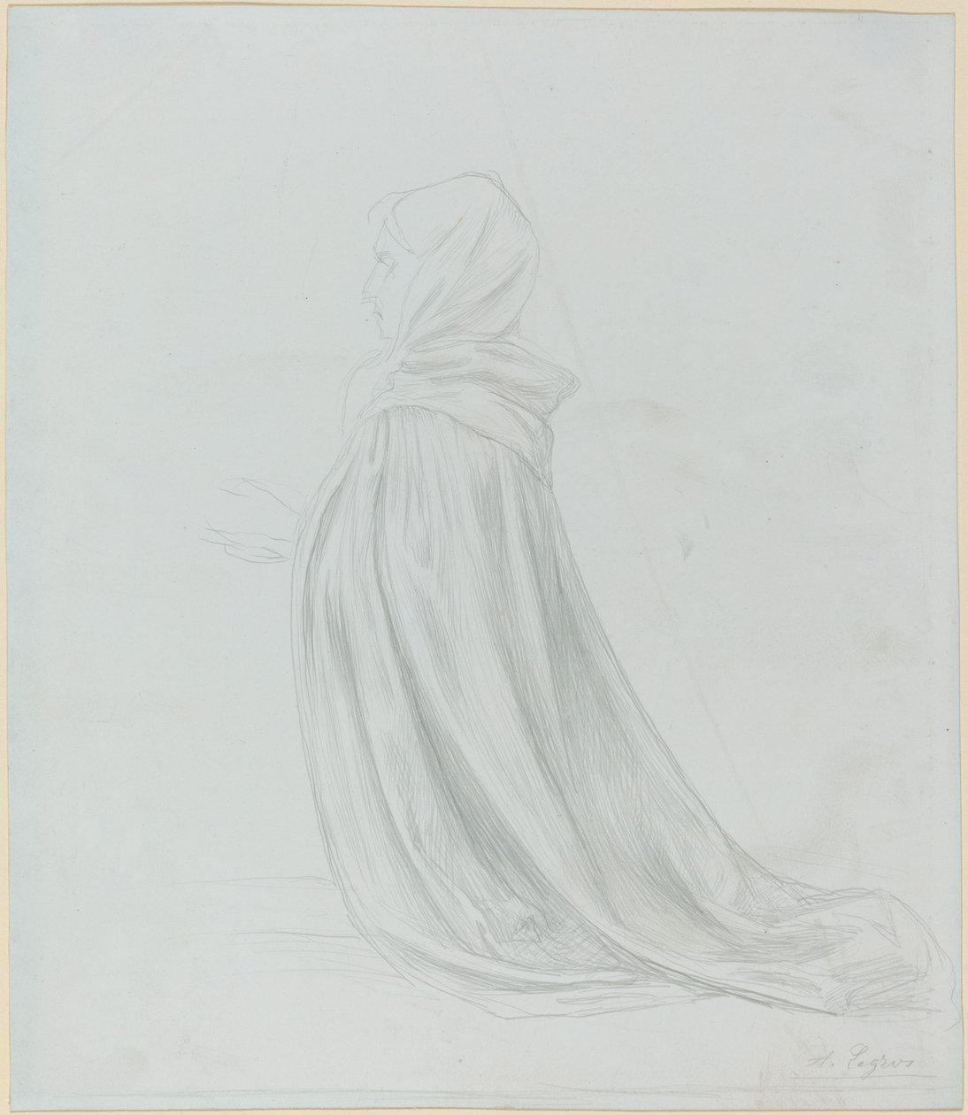 Nainen viitassa tekijältä Alphonse Legros