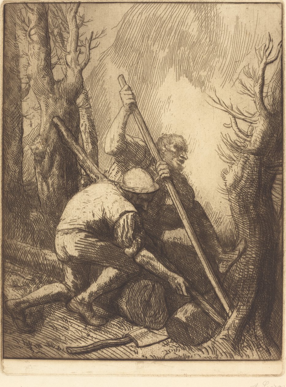Puunhakkurit, 3. levy Les bucherons. tekijältä Alphonse Legros