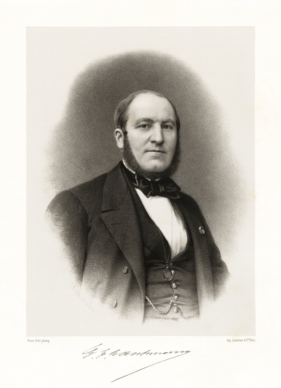 Georges Eugène Haussmann, 1865-66 tekijältä Alphonse Leon Noel