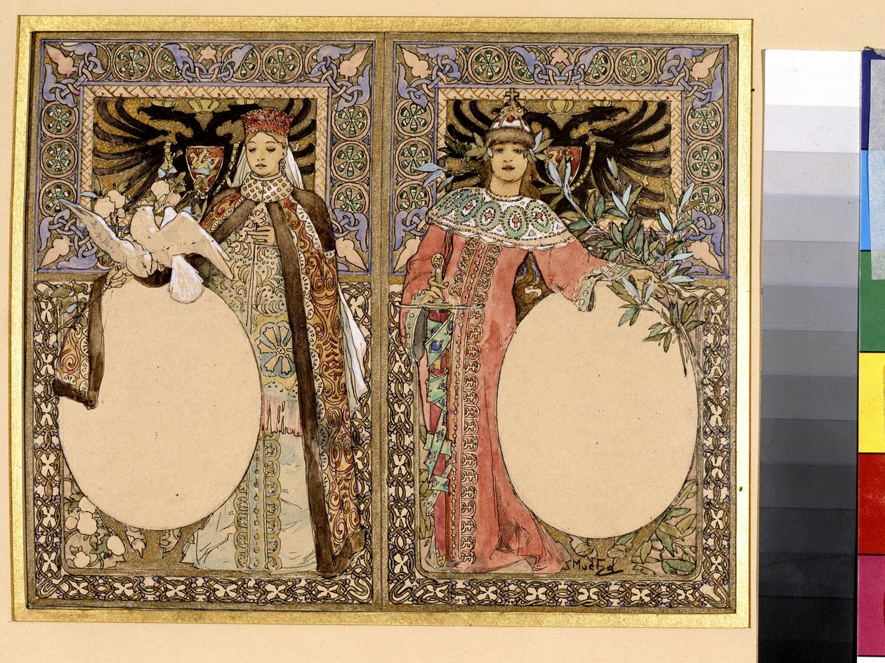 Kuva kirjasta (satu tai legendoja). Taideteos: Alfons Maria Mucha (Alphonse Marie Mucha tekijältä Alphonse Marie Mucha