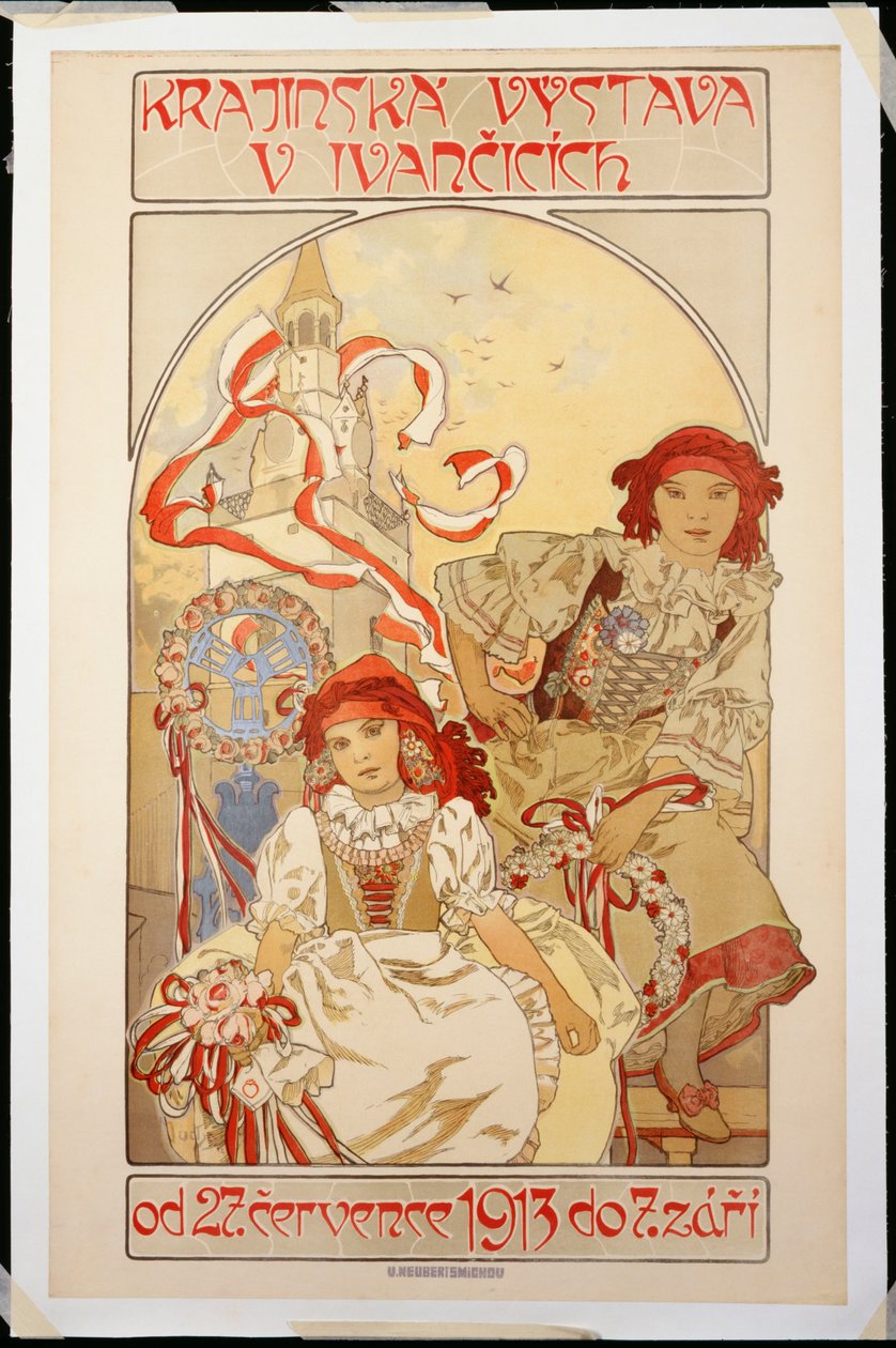 Maisemanäyttely V Ivancicich, 1912 tekijältä Alphonse Mucha